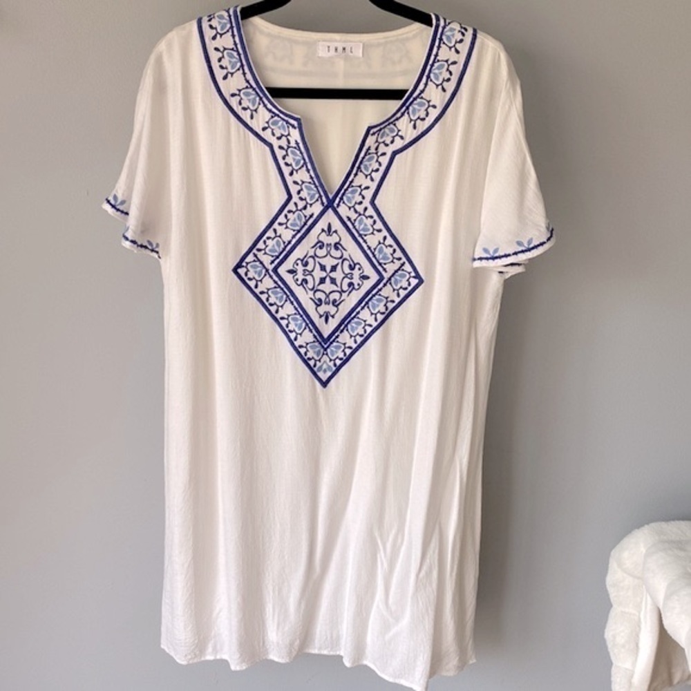 THML Boho Embroidered Tunic Size 1X